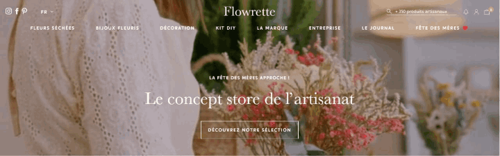 Flowrette, créations uniques avec des fleurs séchées